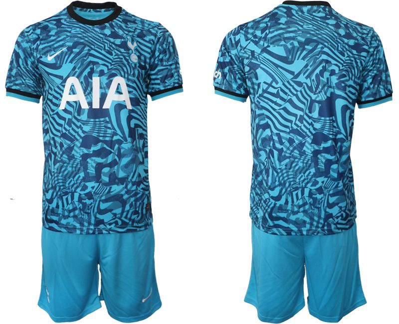 Cheap Men 2022-2023 Club Tottenham Hotspur away blue blank Soccer Jersey
